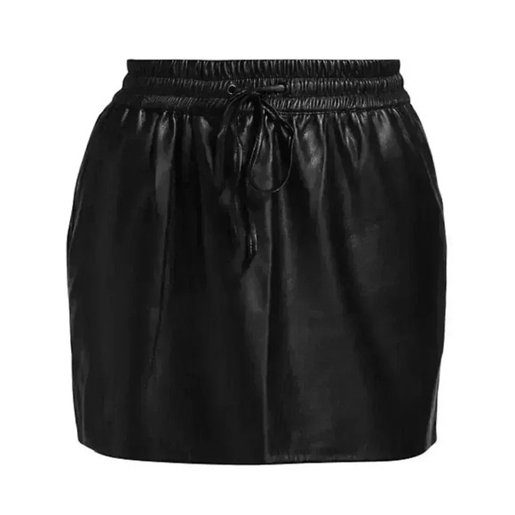 Good American Better Than Leather Faux Leather Miniskirt - Picture 1 of 4